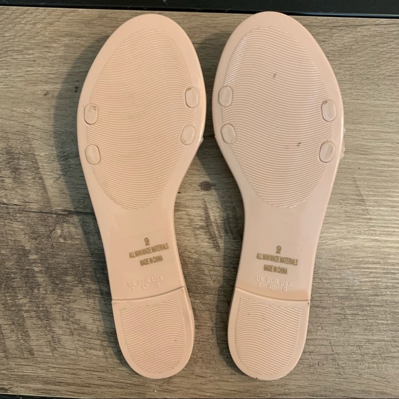 ALEXANDRIA BRANDAO Beige JELLY 3 Strap SANDALS  9 - Picture 4 of 4